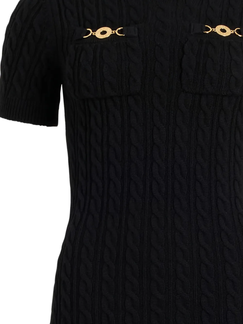 Patou Kabelgebreide mini-jurk - Zwart