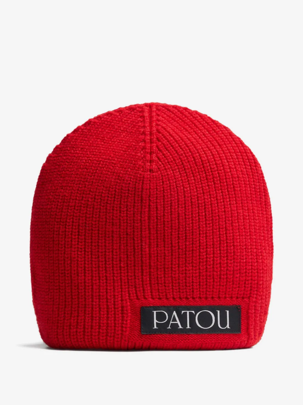 Patou logo-tag wool beanie | Red | Image 1