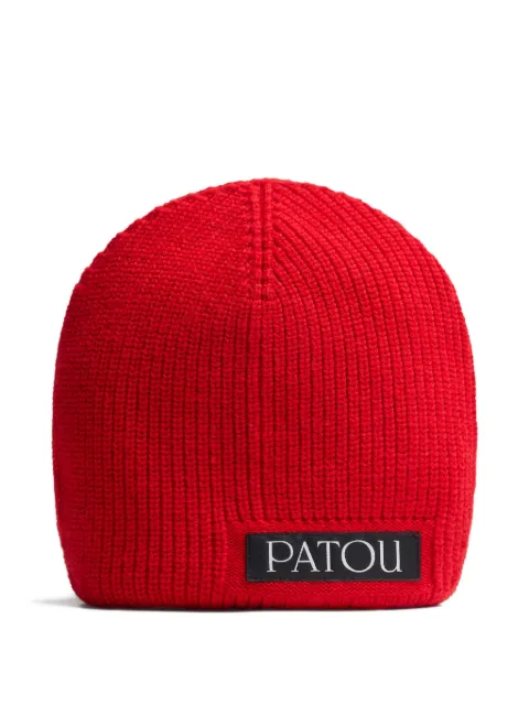 Patou logo-tag wool beanie