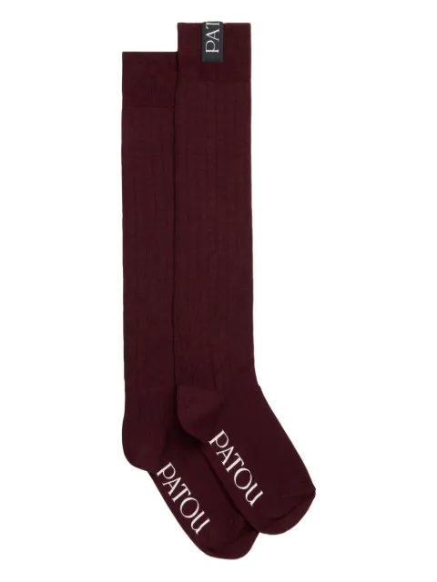 Patou ribbed knee-high socks