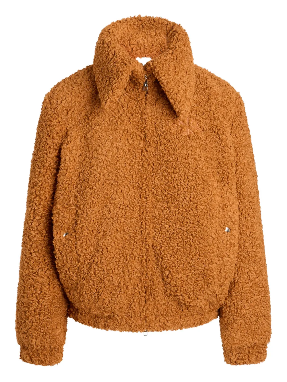 Patou High-neck Faux-fur Bomber Jacket In Brown