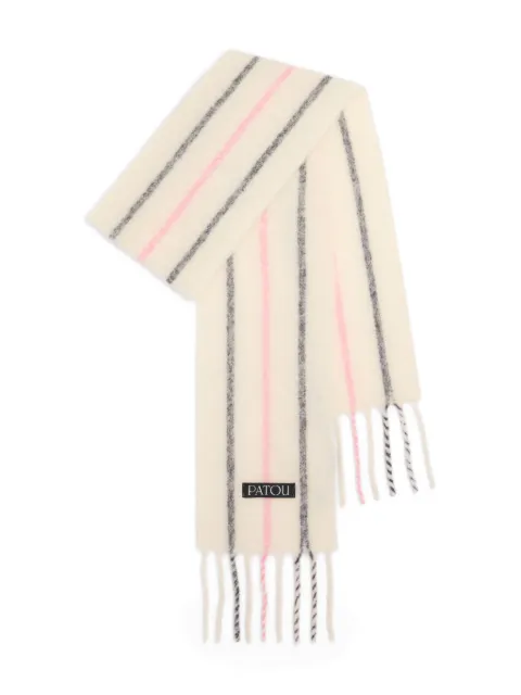 Patou striped fringed scarf