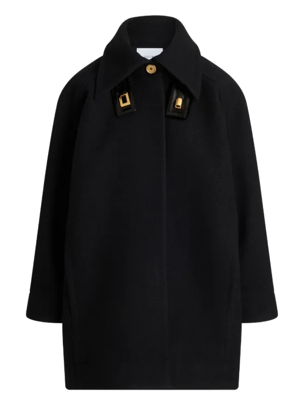 Patou Wool Coat in Black