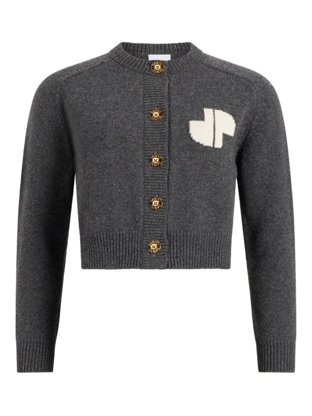Patou Vest met intarsia Grijs