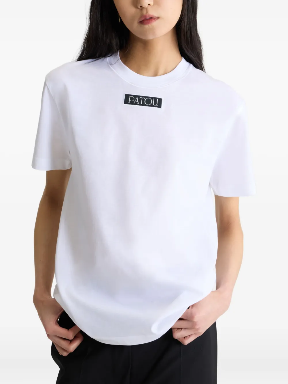 Patou T-shirt met logo-applicatie Wit