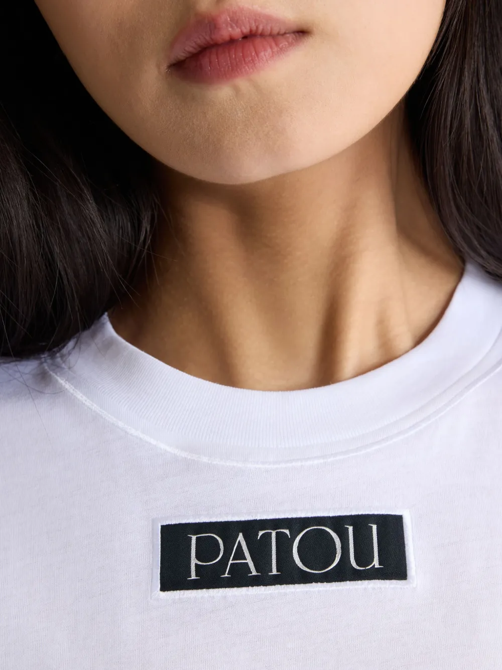 Patou T-shirt met logo-applicatie Wit