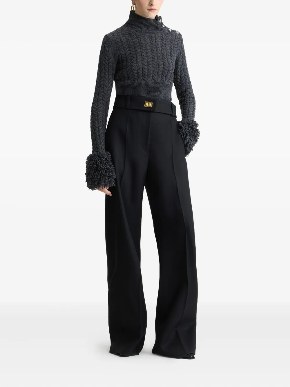 Patou Wollen broek - Zwart