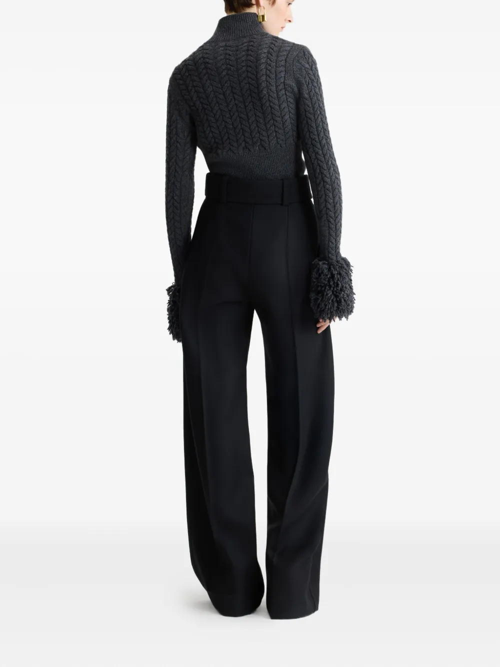 Patou Wollen broek Zwart
