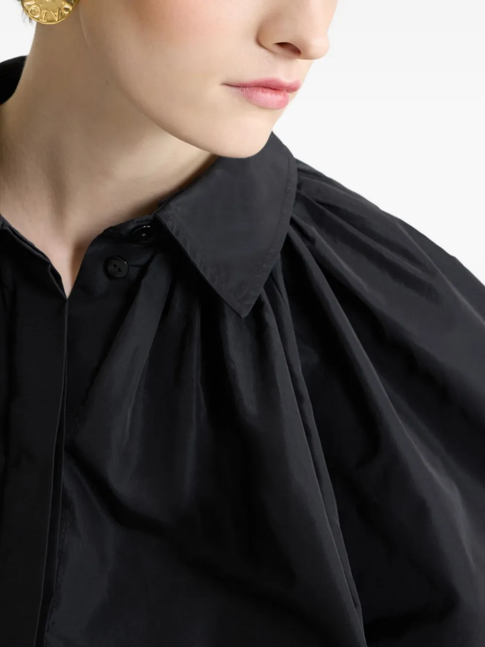 Patou Blouse met pofmouwen Zwart