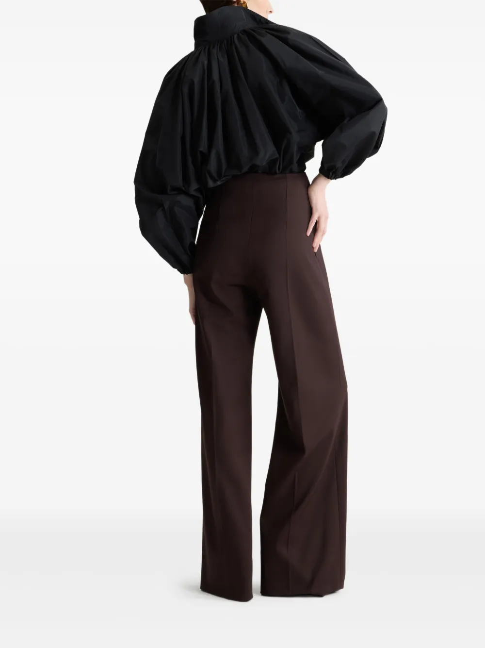 Patou Blouse met pofmouwen Zwart