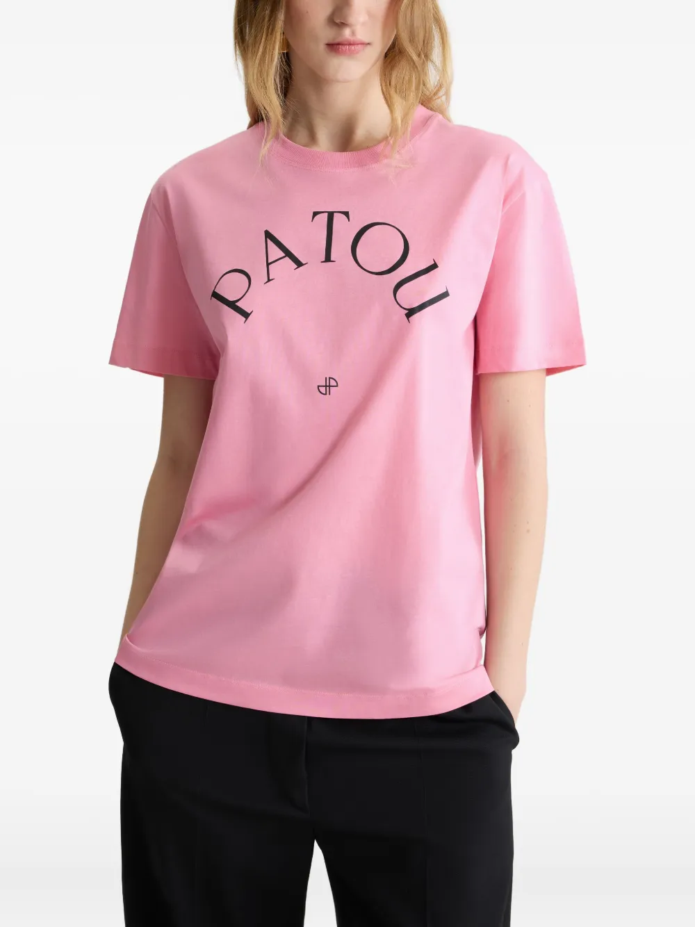 Patou T-shirt met logoprint Roze