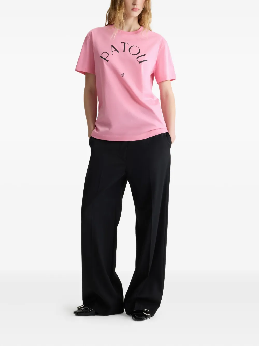 Patou T-shirt met logoprint Roze
