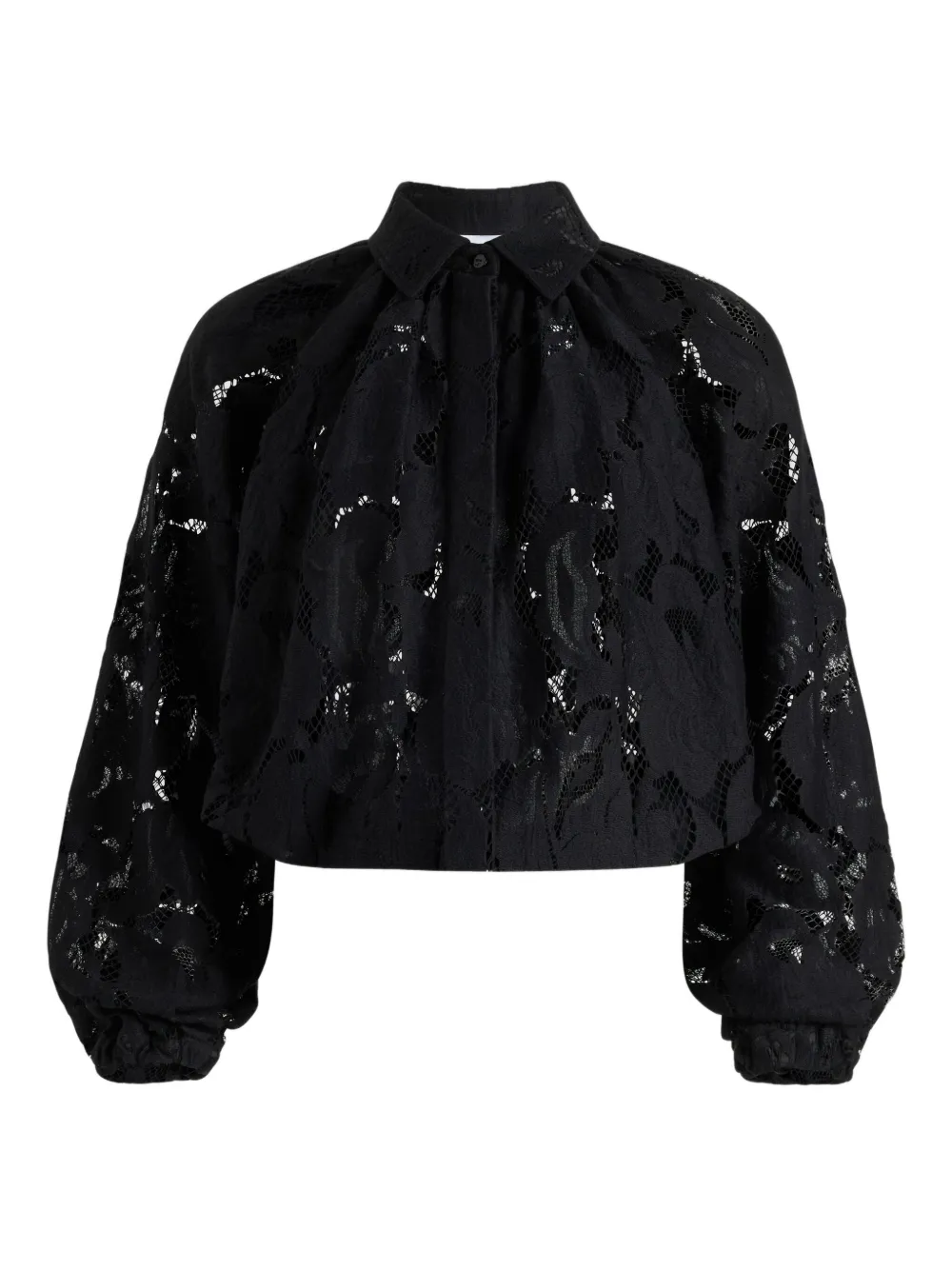 Patou Blouse met ballonmouwen Zwart