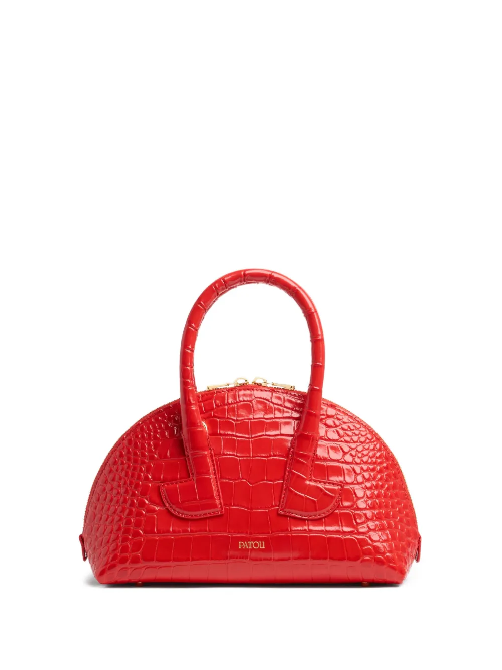Patou Le Patou Bowling crocodile-embossed half-moon bag | Red | Image 1
