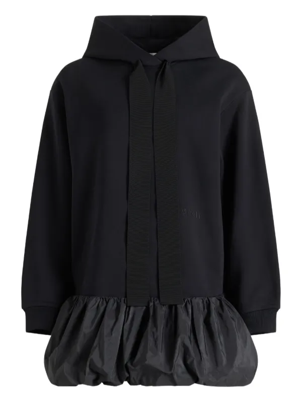 Patou ラッフルヘム パーカーワンピース | ブラック | FARFETCH JP