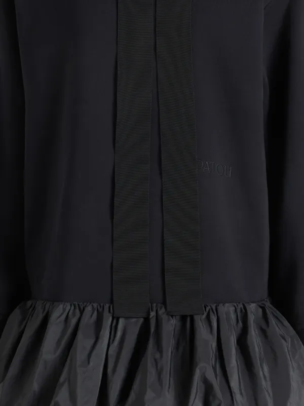 Patou ラッフルヘム パーカーワンピース | ブラック | FARFETCH JP