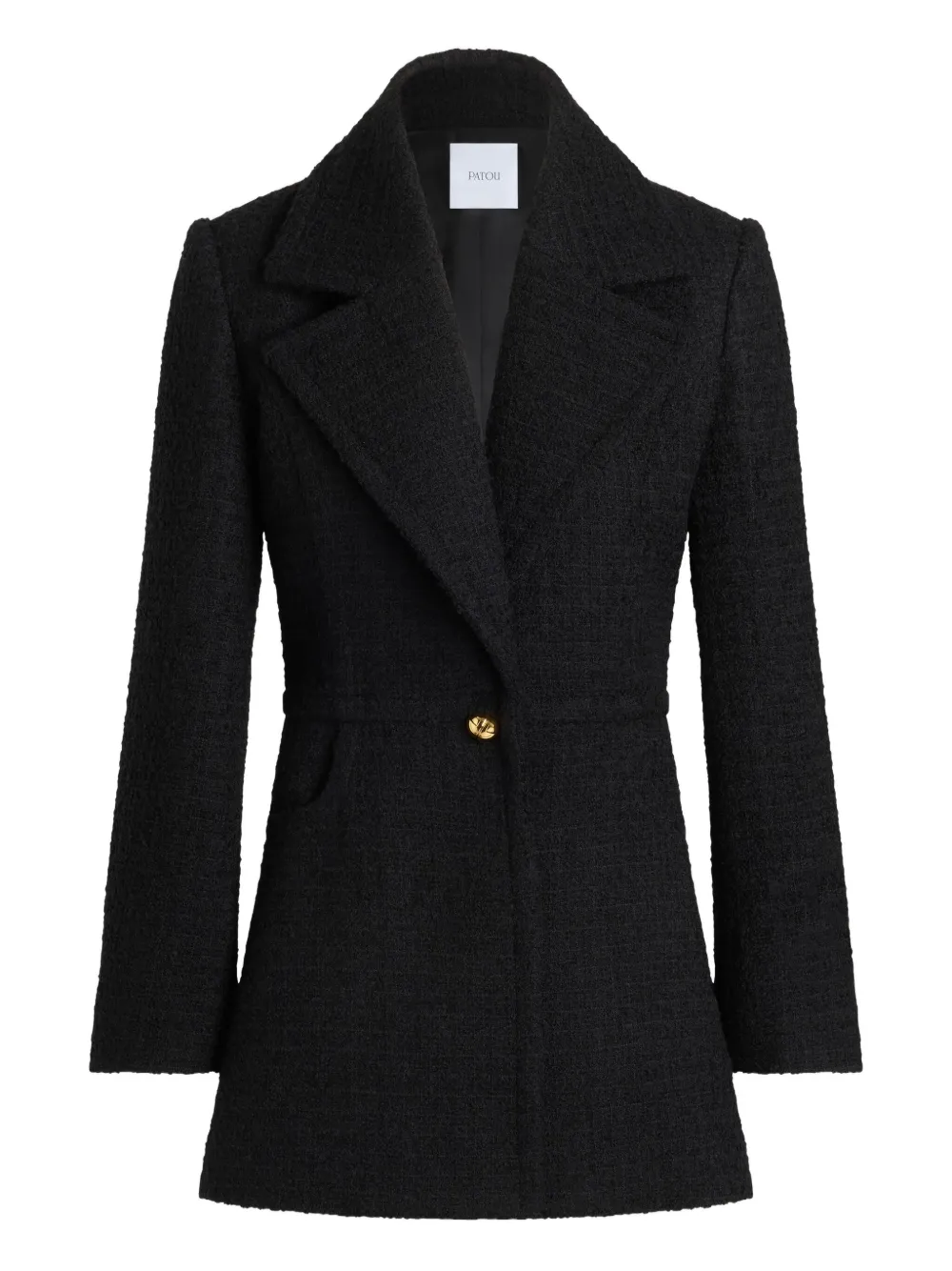 single-breasted tweed jacket