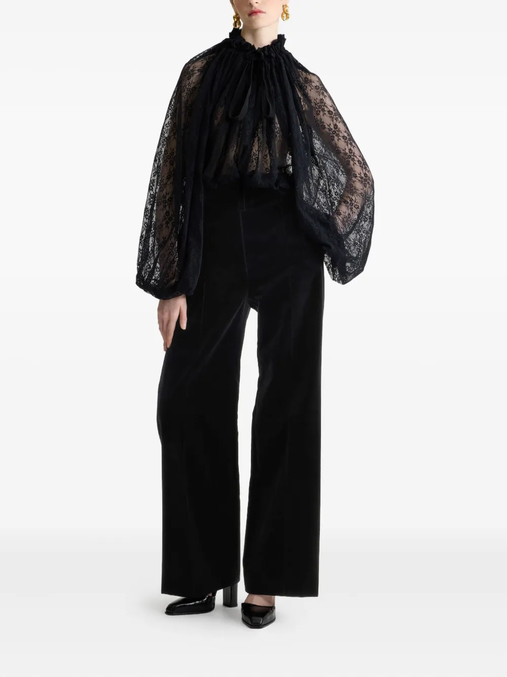 Patou lace drawstring top | Blouses | Image 2