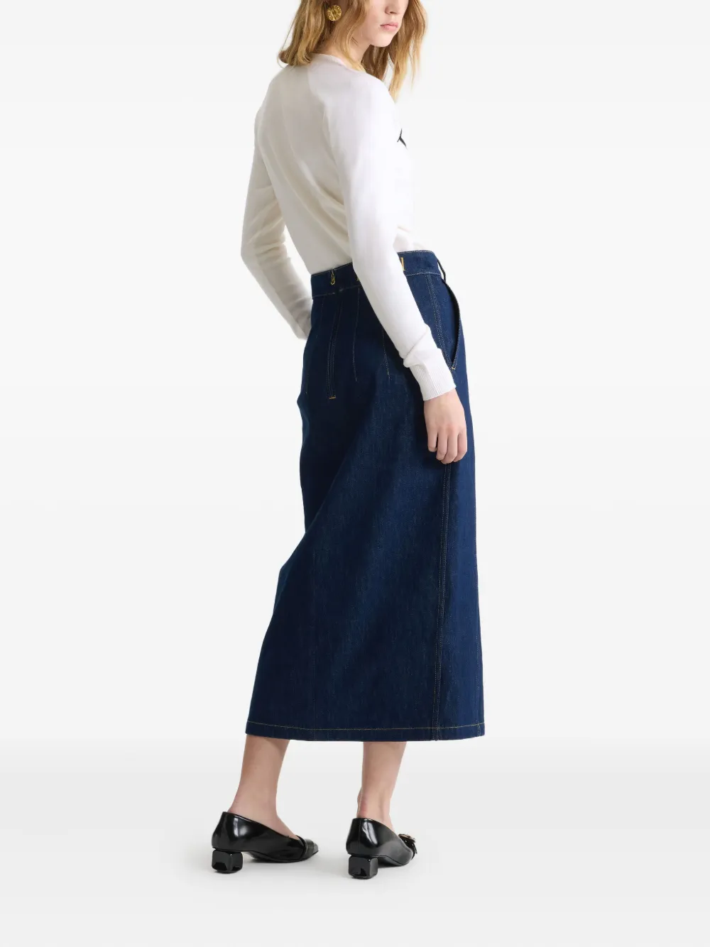 Patou Trui met geborduurd logo Wit