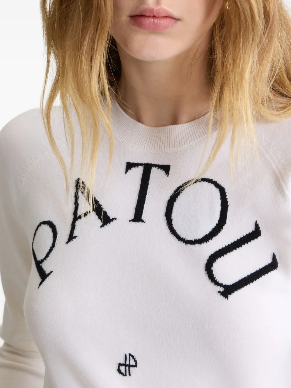 Patou Trui met geborduurd logo Wit