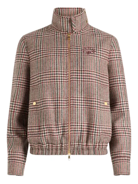 Patou high-neck houndstooth bomber jacket