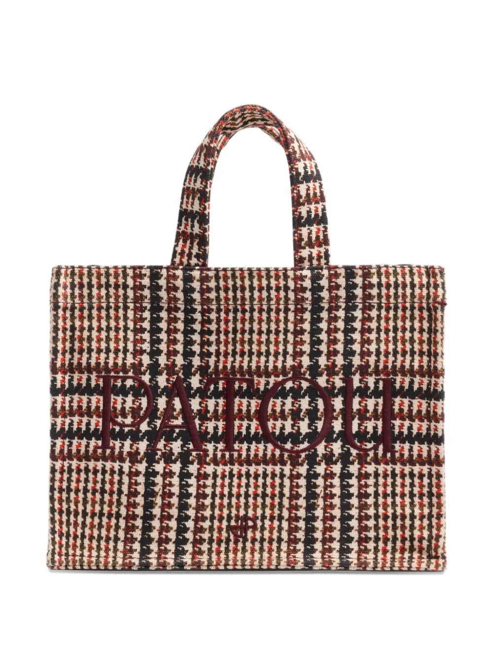Patou Shopper met borduurwerk Bruin