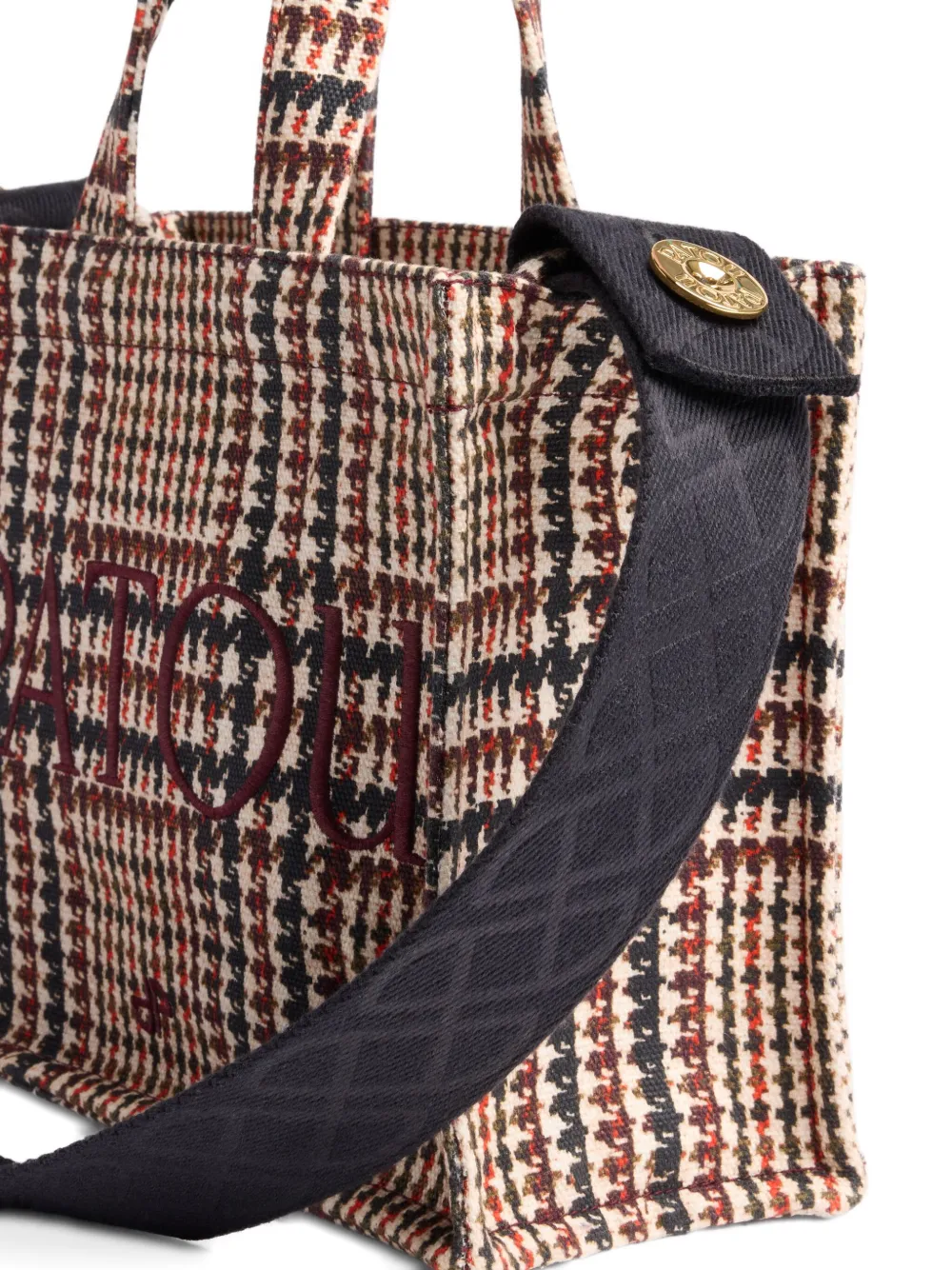Patou Shopper met borduurwerk Bruin