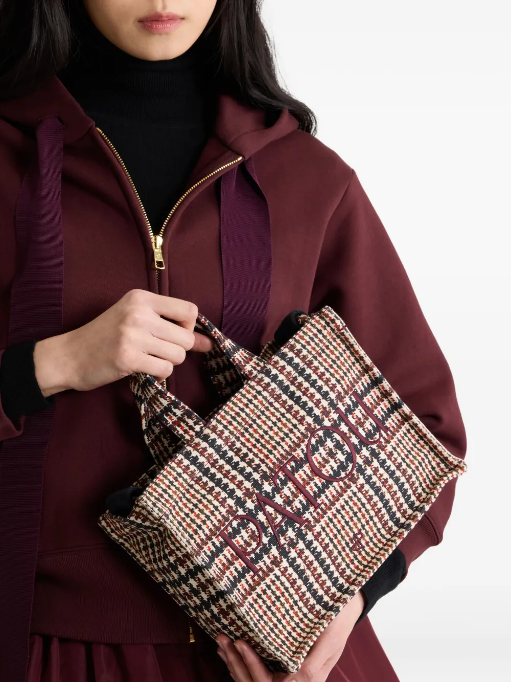 Patou Shopper met borduurwerk Bruin