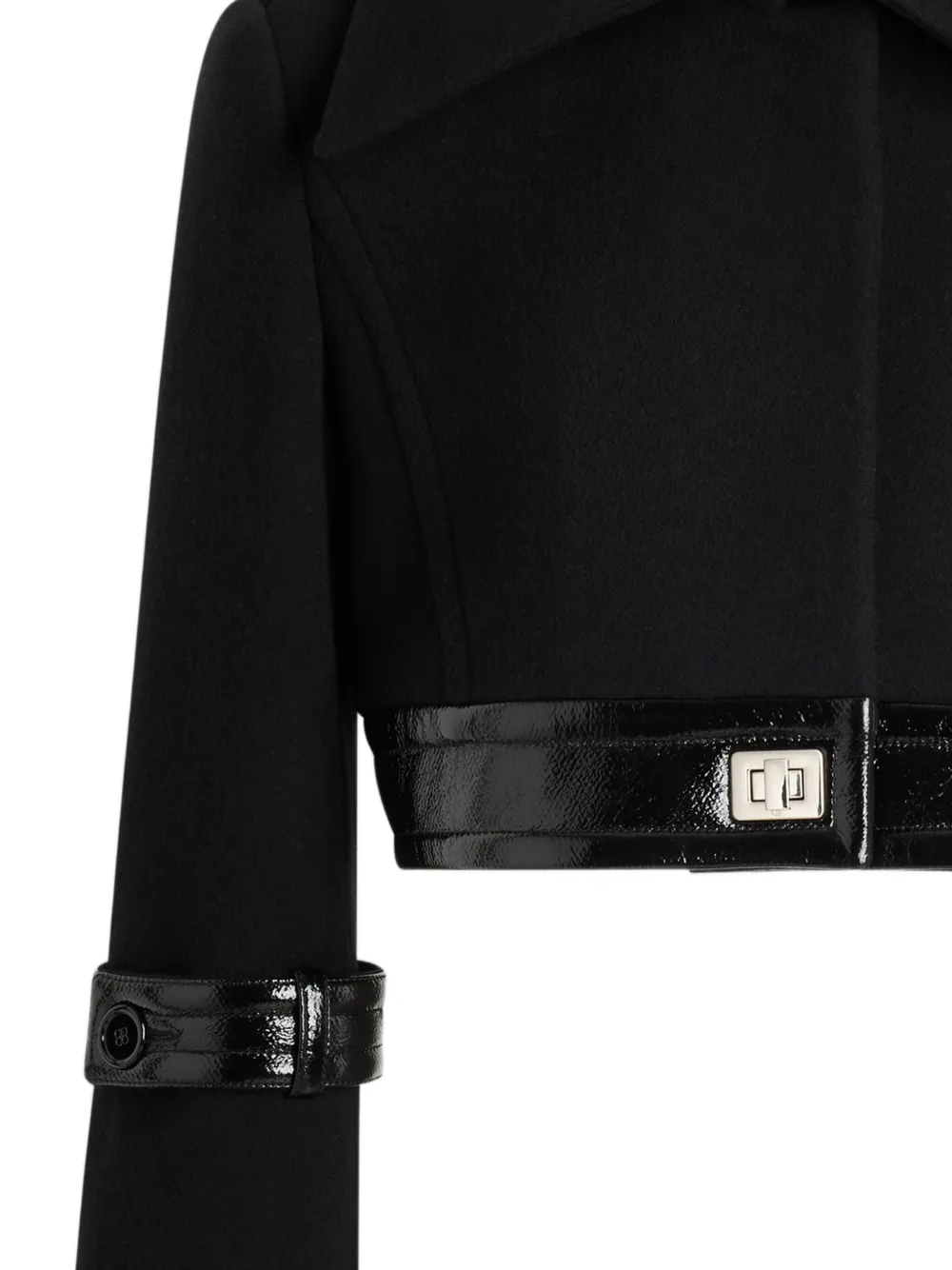 Patou Jack met gelakte afwerking Zwart