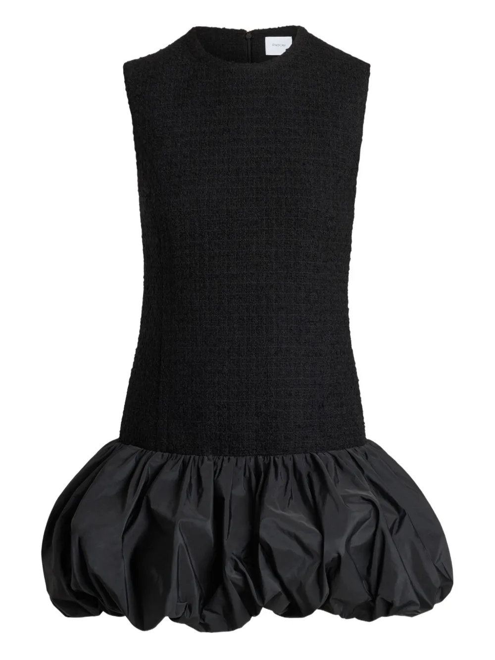 Patou Tweed ballonjurk Zwart