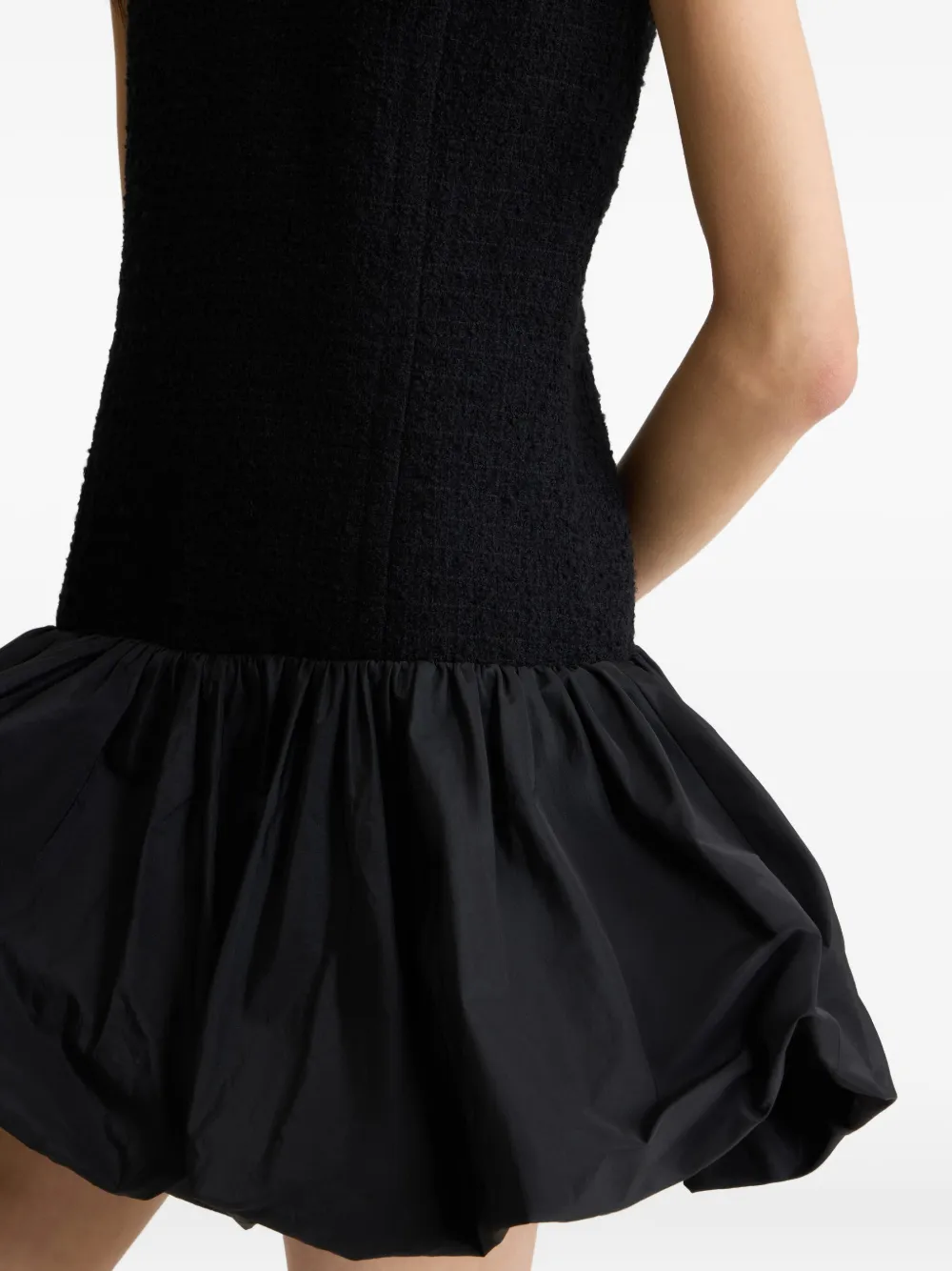 Patou Tweed ballonjurk Zwart