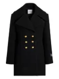 Patou double-breasted coat - Black
