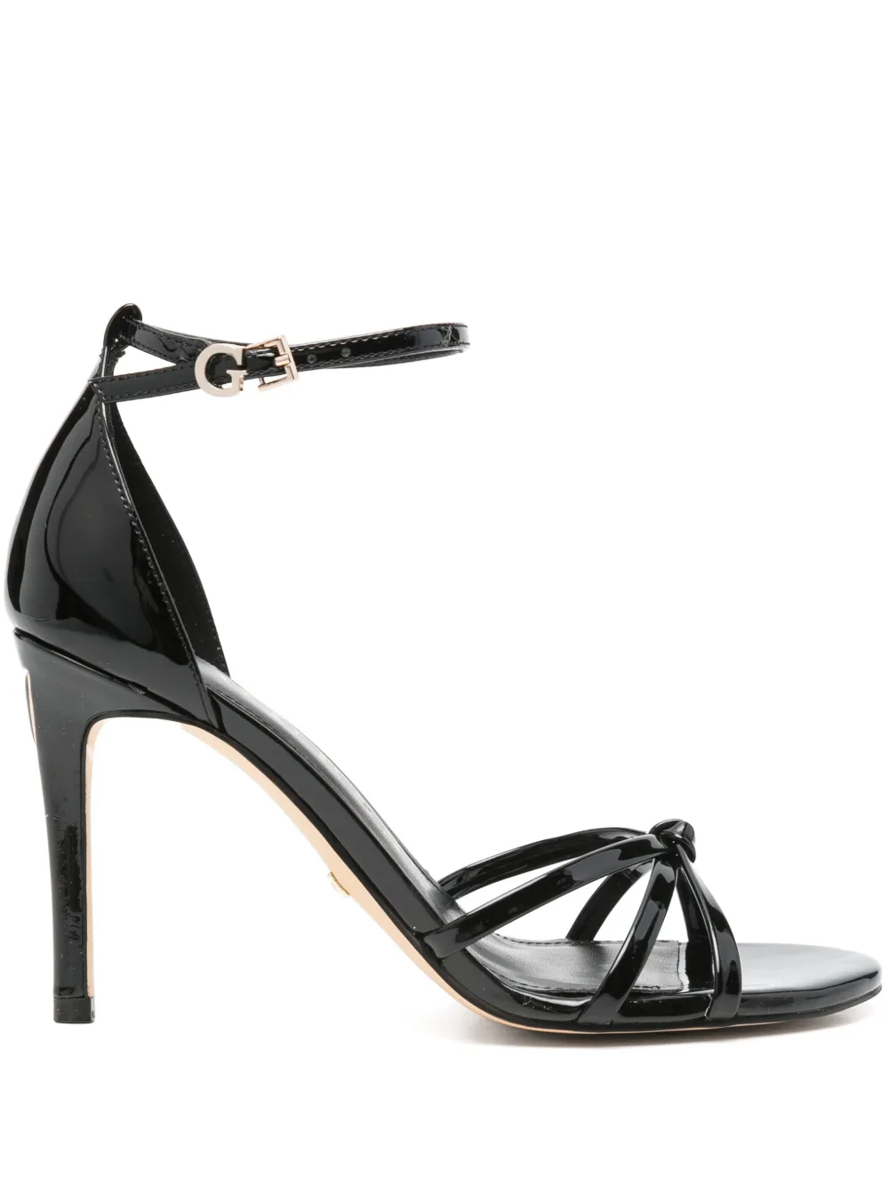 GUESS USA 100mm leather heeled sandals Black
