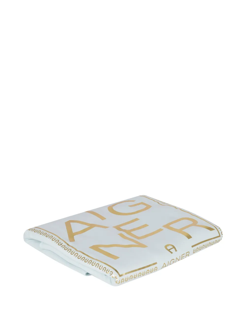 Aigner Kids Goudkleurig deken met logoprint Blauw