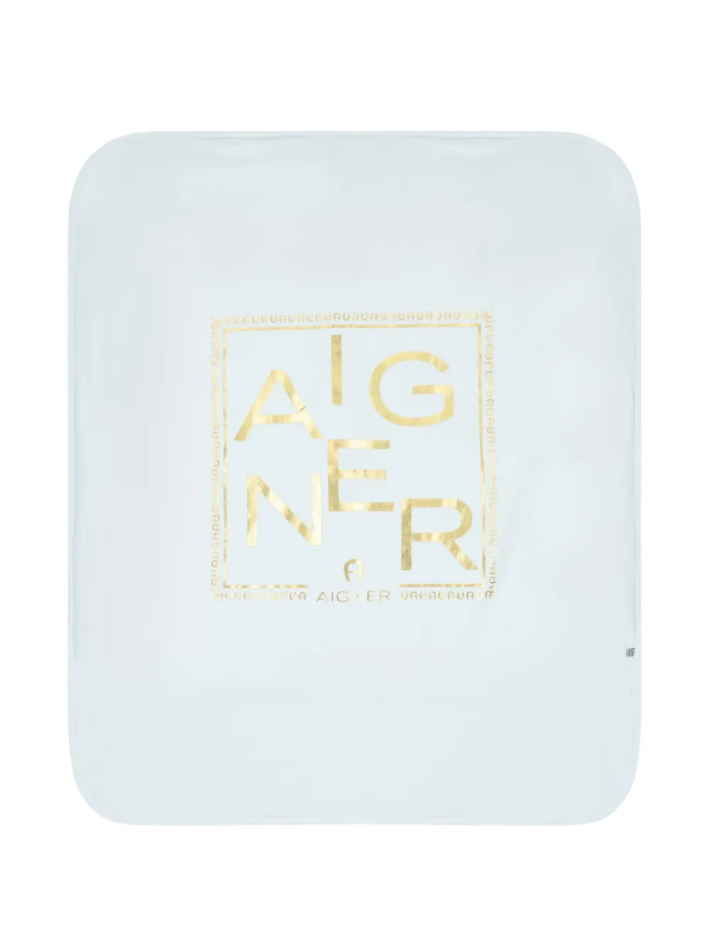 Aigner Kids Goudkleurig deken met logoprint Blauw