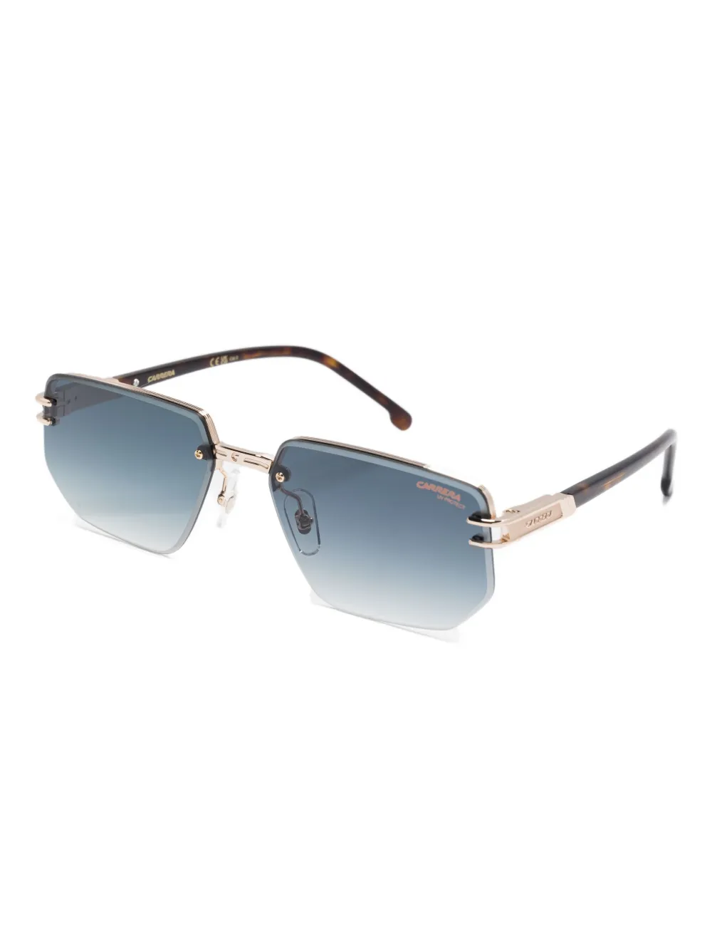 Carrera 1070 S zonnebril met randloos goudkleurig montuur