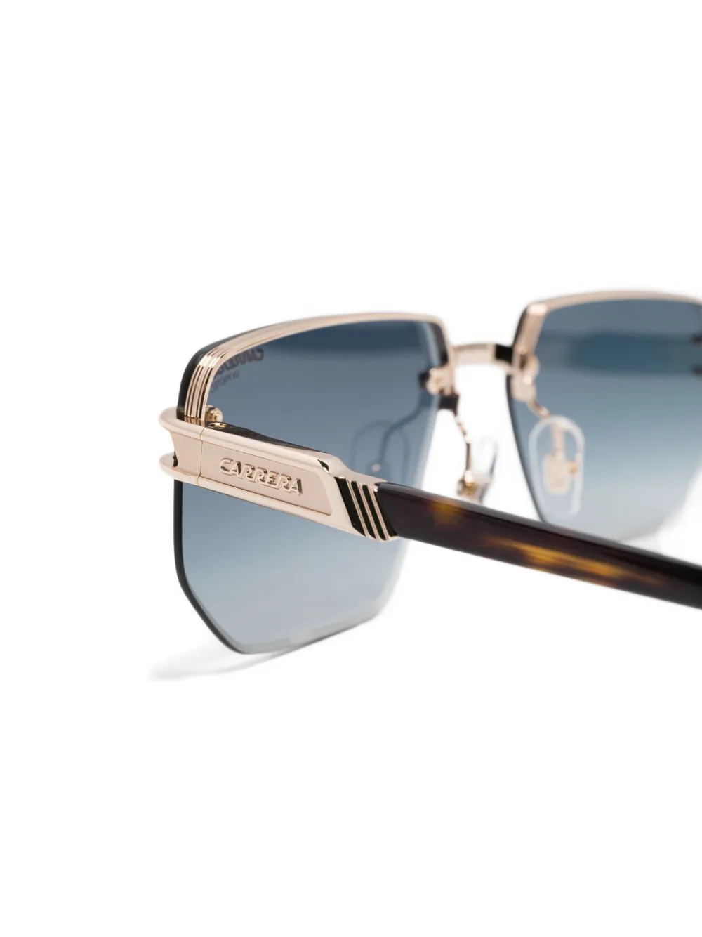 Carrera 1070 S zonnebril met randloos goudkleurig montuur