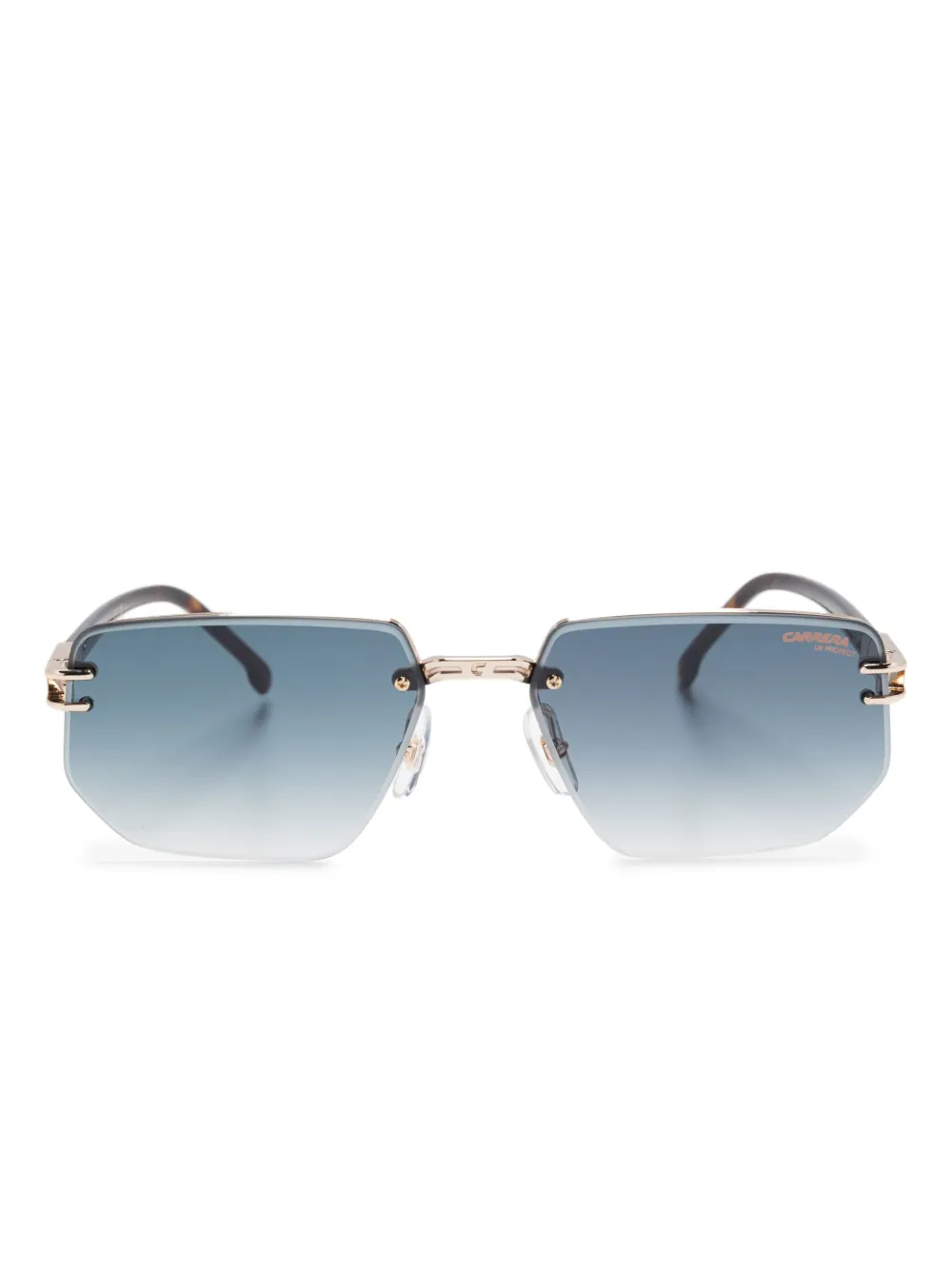 Carrera 1070 S zonnebril met randloos goudkleurig montuur