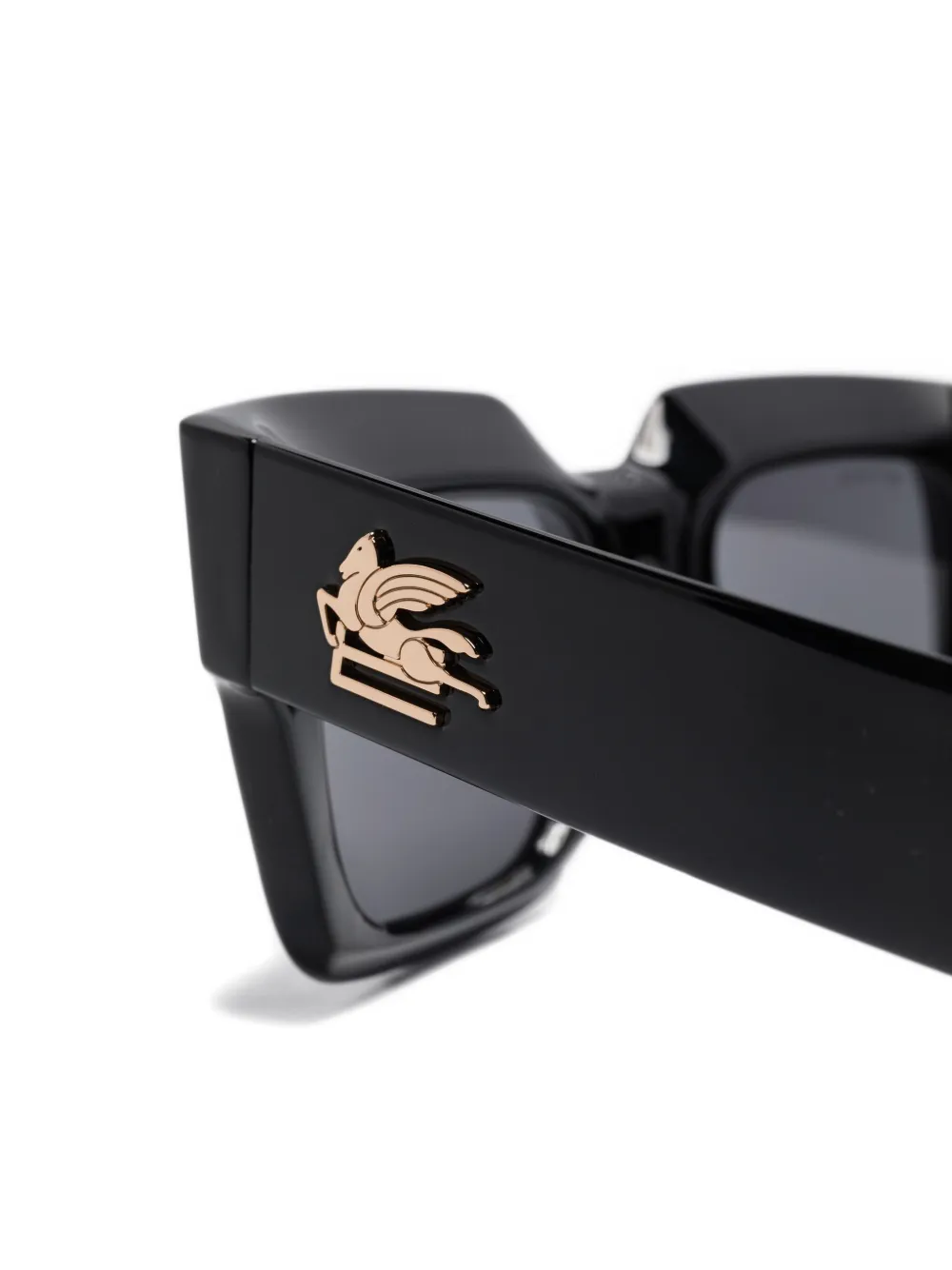 ETRO pegaso-logo square sunglasses Zwart