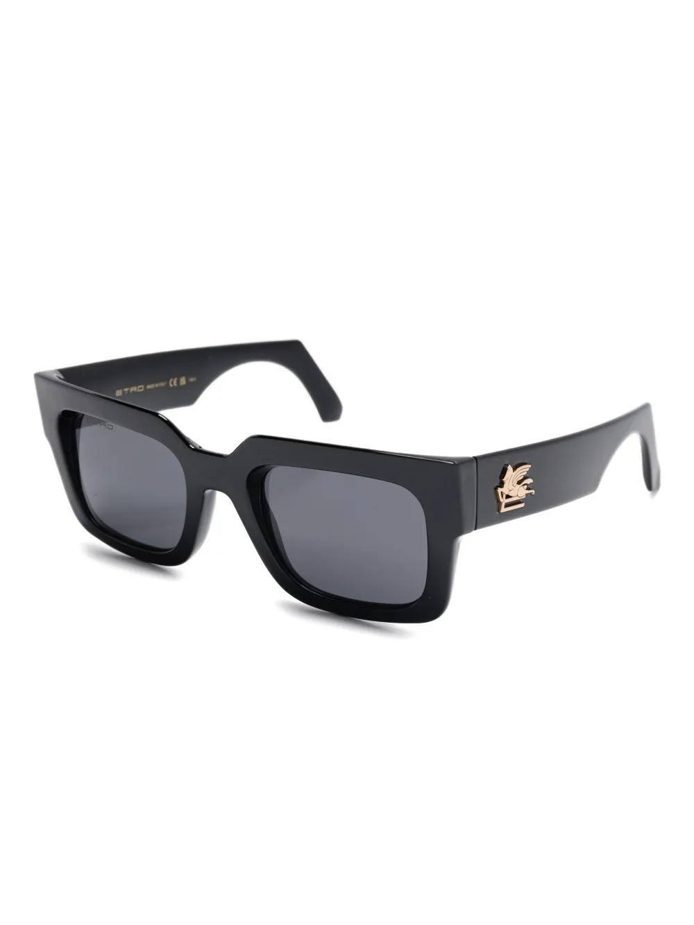 ETRO pegaso-logo square sunglasses Zwart