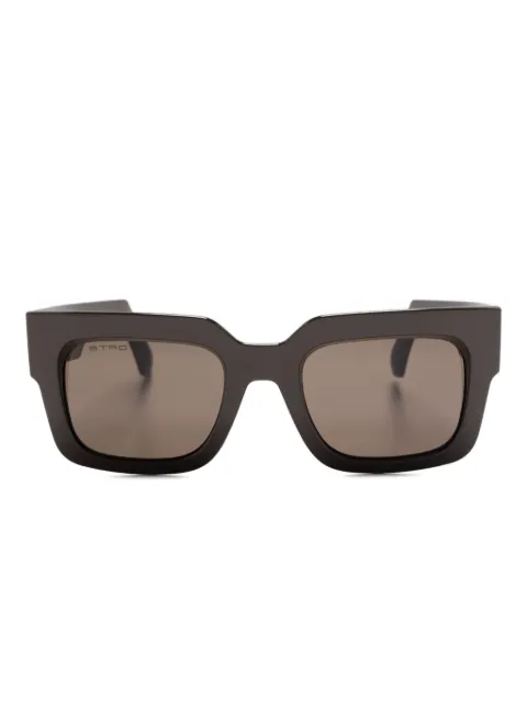 ETRO Óculos de sol quadrado com logo pegaso