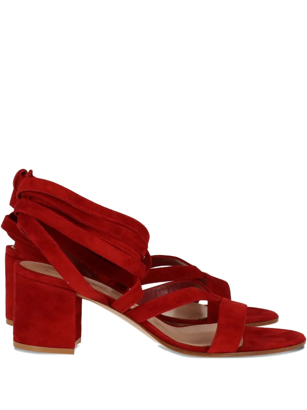Gianvito Rossi Janis Lace-up Block-heel Sandals