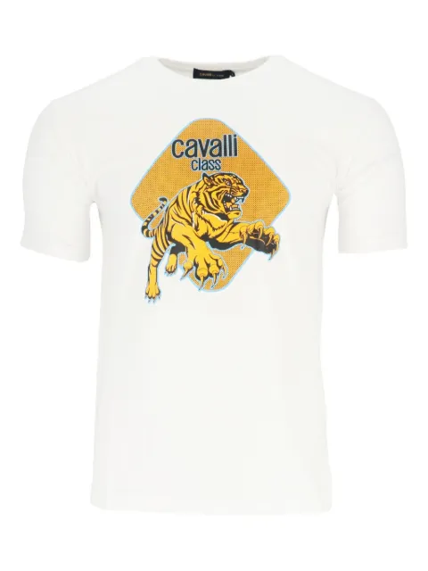Cavalli Class tiger-print graphic t-shirt