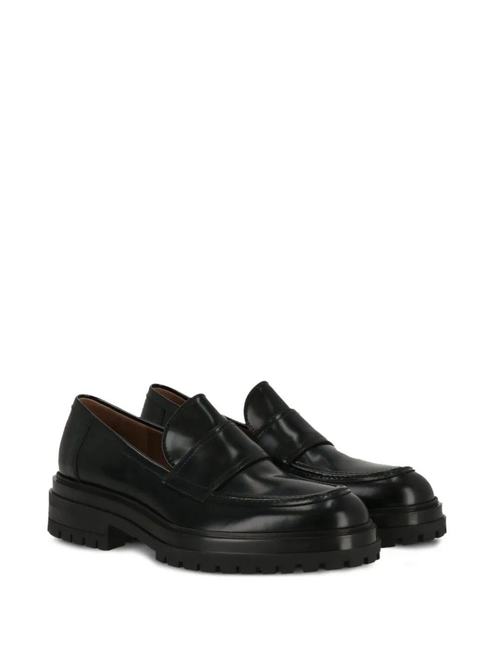 Gianvito Rossi leather loafers Black