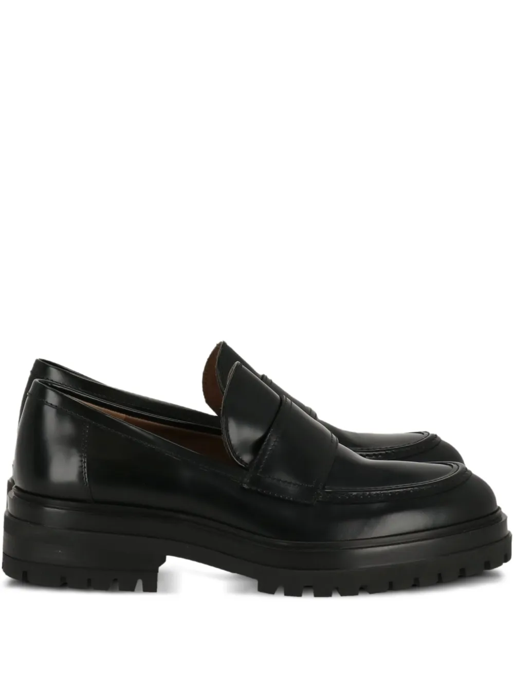 Gianvito Rossi leather loafers Black