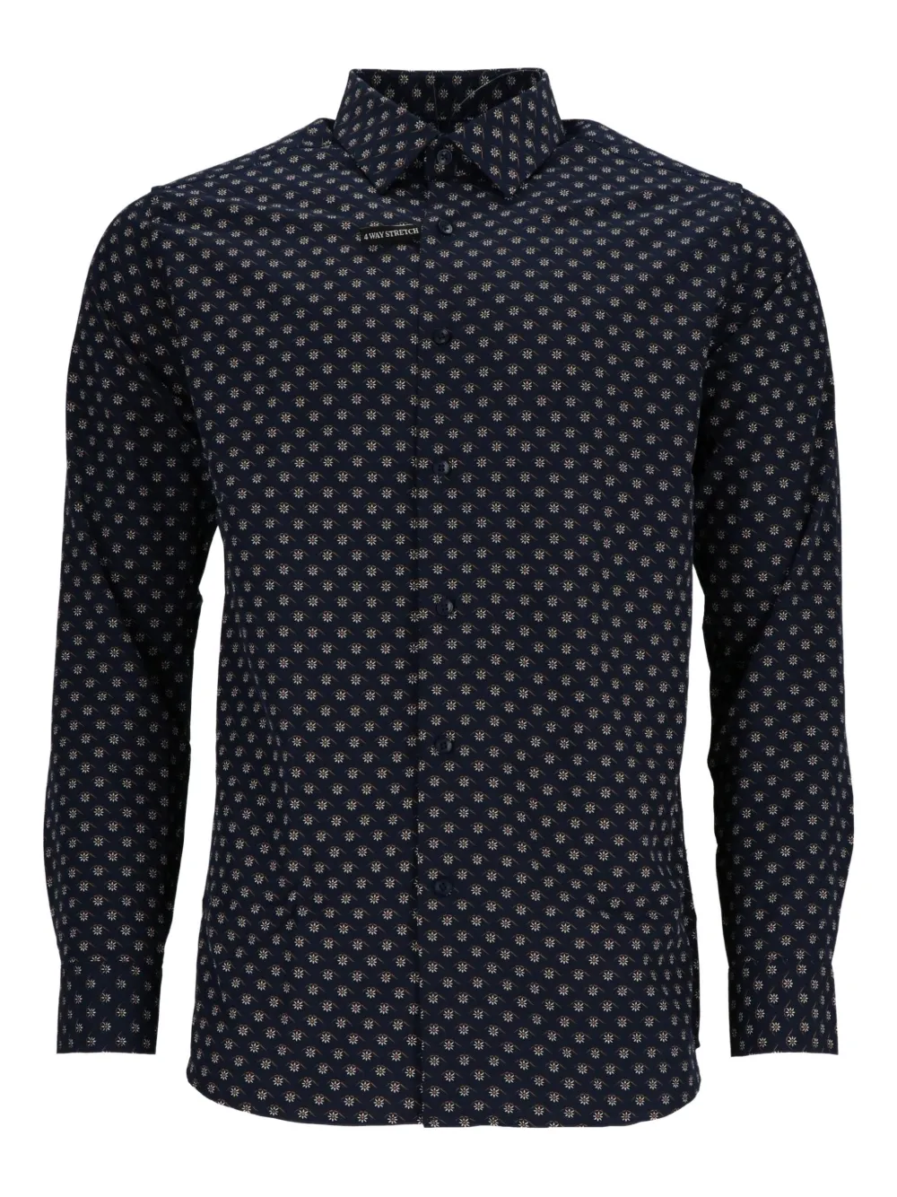 Scotch & Soda floral-print shirt Zwart