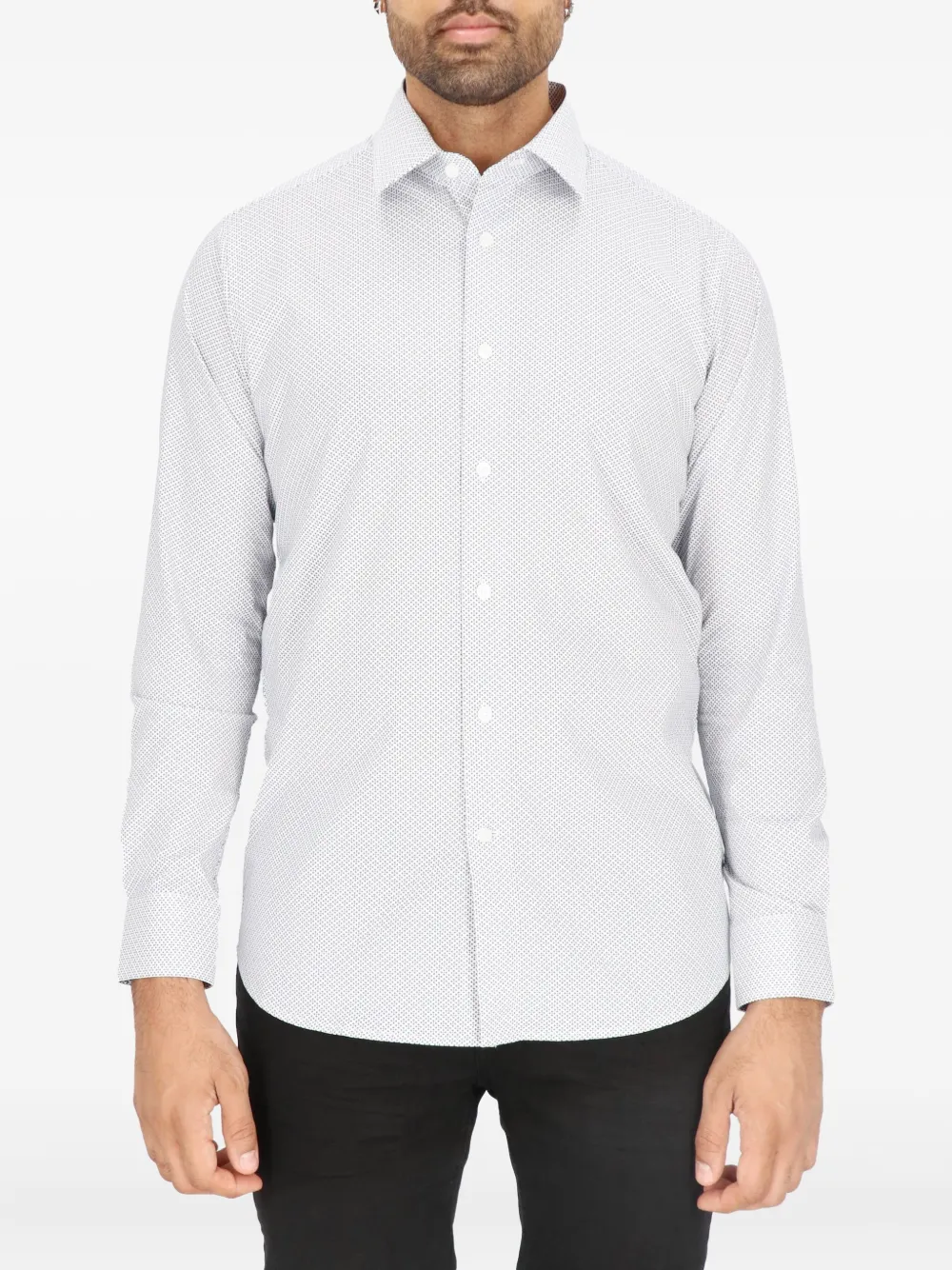 Scotch & Soda geometric-print shirt Wit