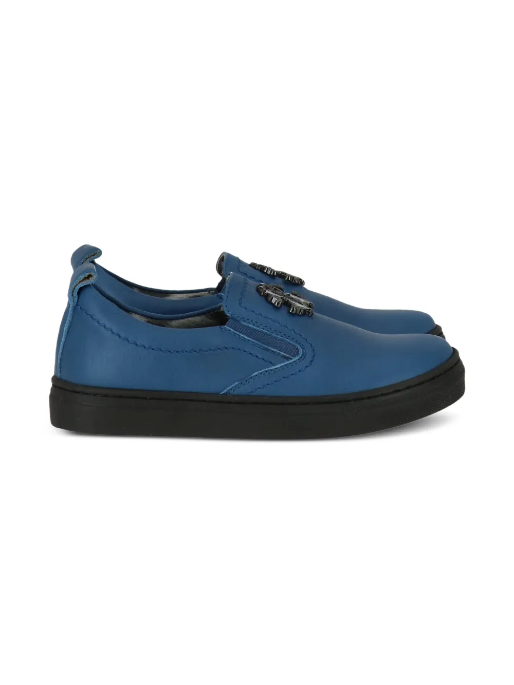 Roberto Cavalli Junior logo plaque sneakers Blue