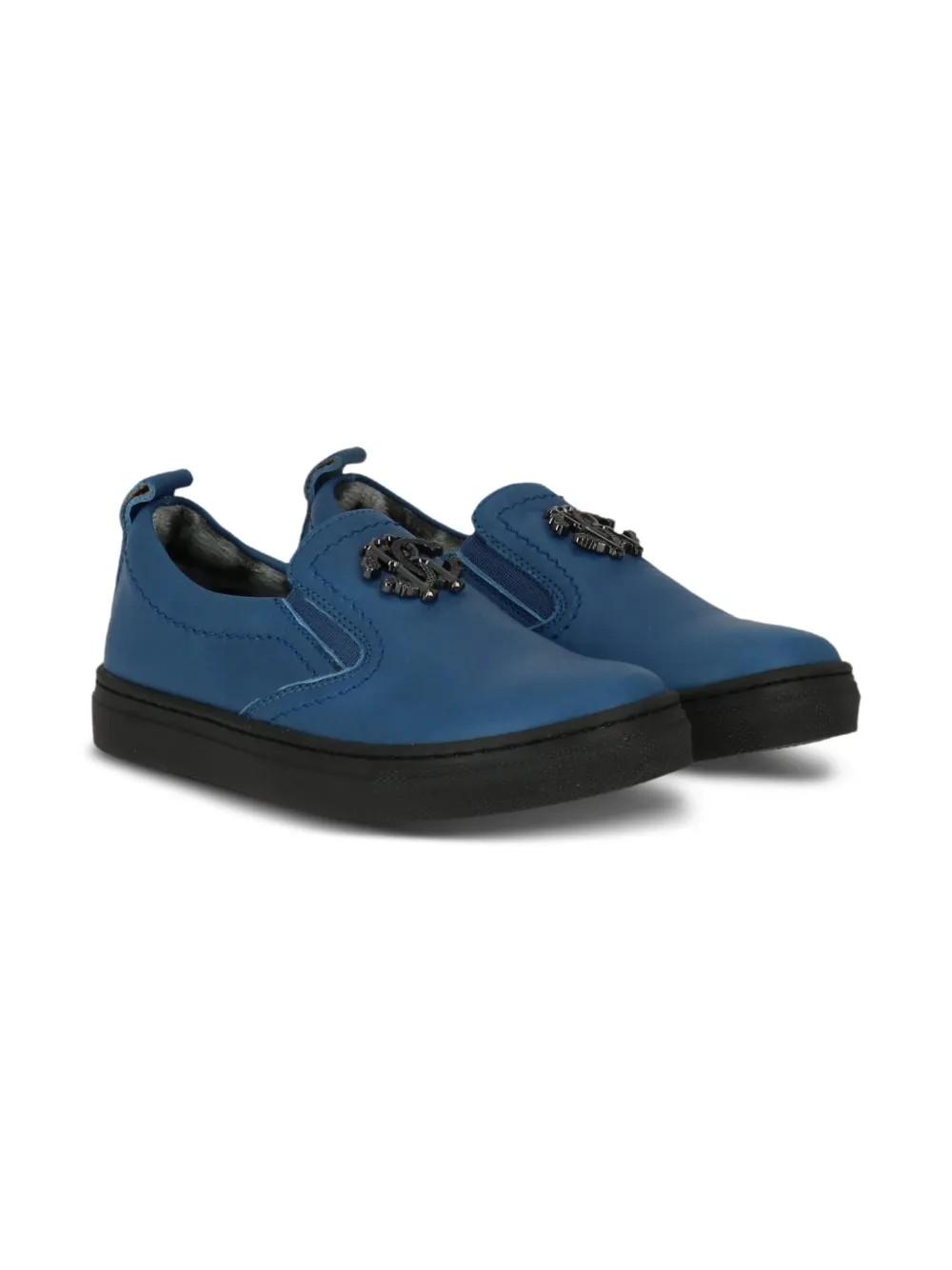 Roberto Cavalli Junior logo plaque sneakers Blue