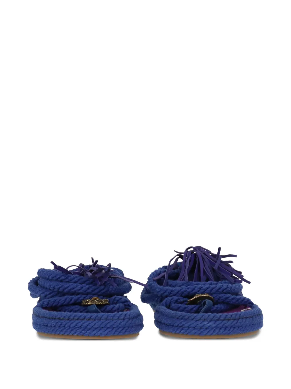 ETRO fringe-detail sandals Blue